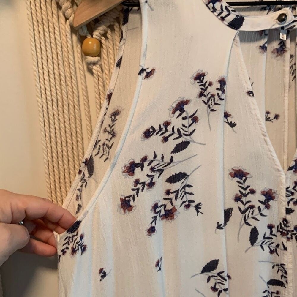 FREE PEOPLE Women's Snap Out Of It Floral Swing Mini Tunic Dress Pockets Medium - Picture 6 of 12